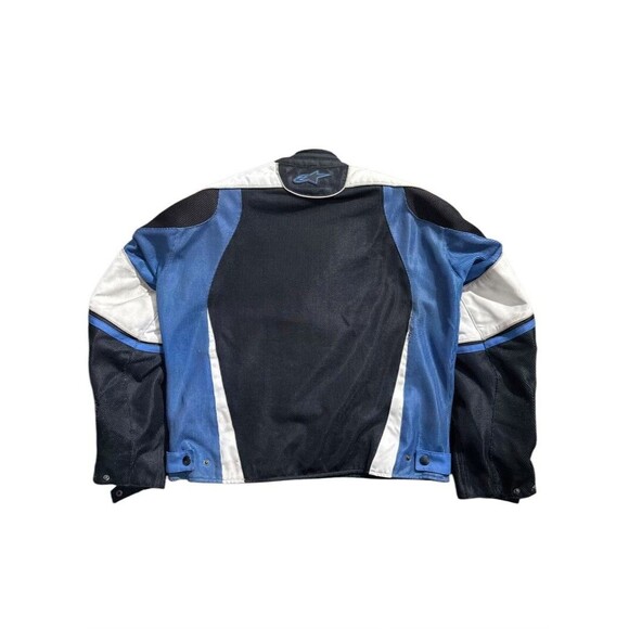 Alpinestars armored Motorcycle jacket black white Blue Tares Ware XL - Picture 8 of 16